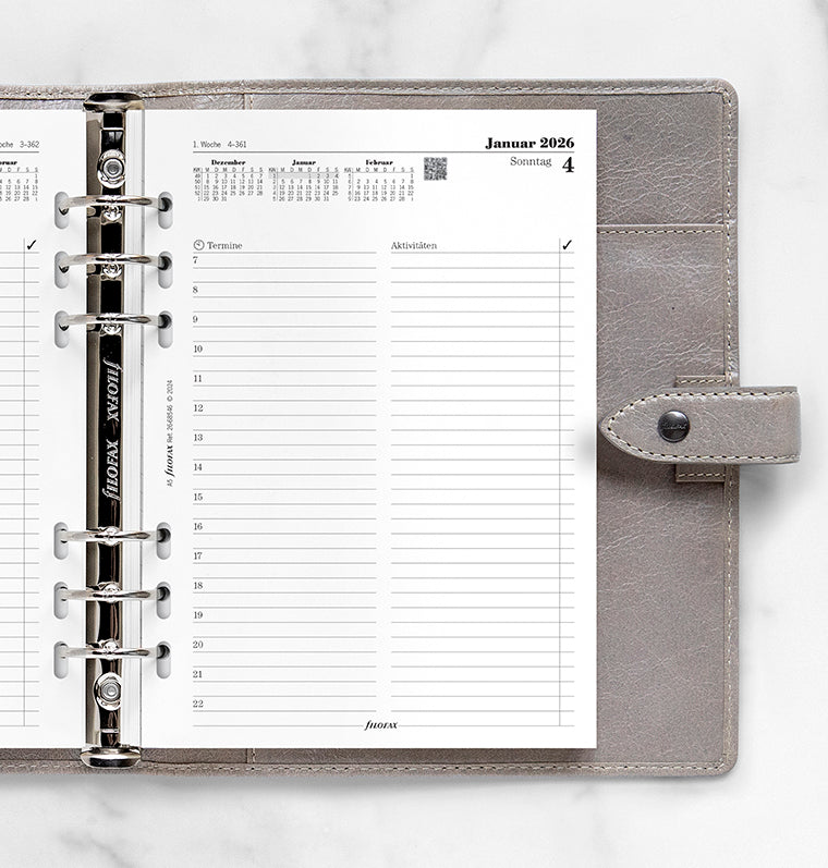 filofax-a5-kalendereinlage-1-tag-1-seite-deutsch-multifit-2026 image 2
