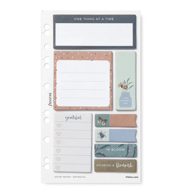 filofax-botanical-haftnotizen-set-personal-a5-a4 image 1
