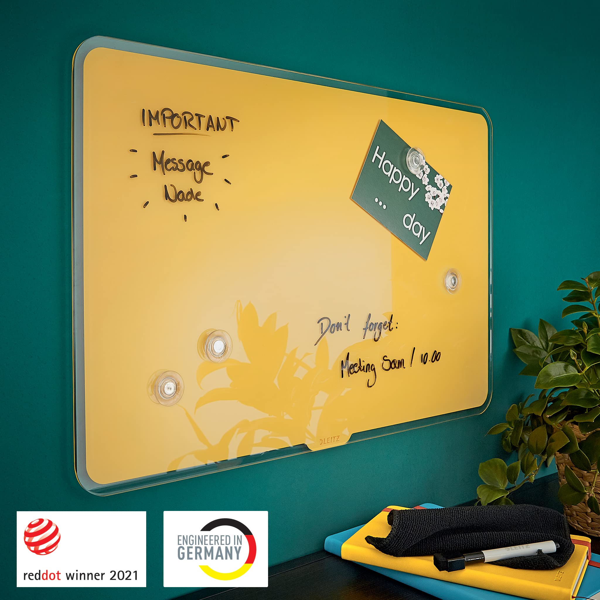 leitz-whiteboard-glas-magnetisch-800x600-warmes-gelb-cosy-70430019 image 3