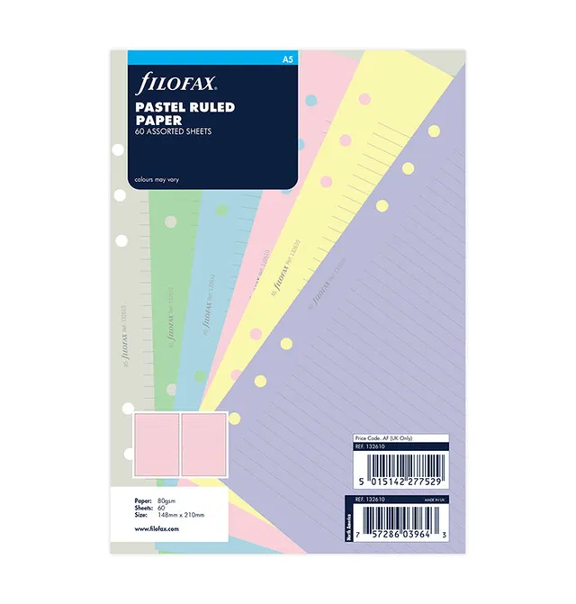 filofax-notizpapier-pastel-liniert-a5-einlage image 1