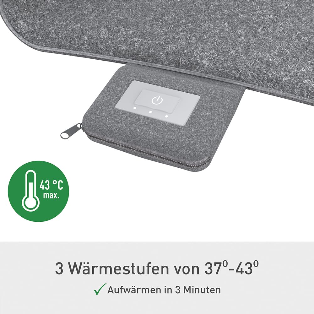 leitz-icomfi-beheizbare-sitzauflage-mit-akku-hellgrau-130x40x8cm image 3