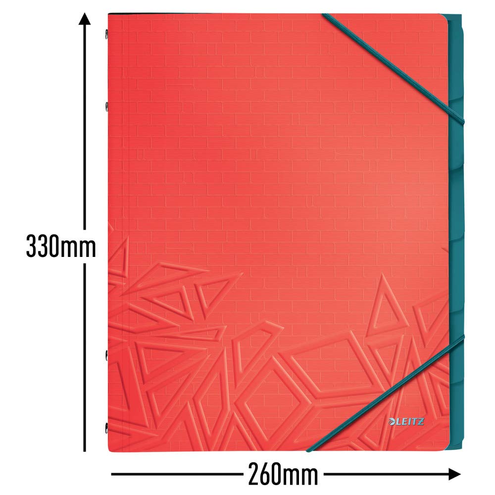 leitz-urban-chic-ordnungsmappe-a4-39490020-6-f-cher-rot-200-blatt image 2