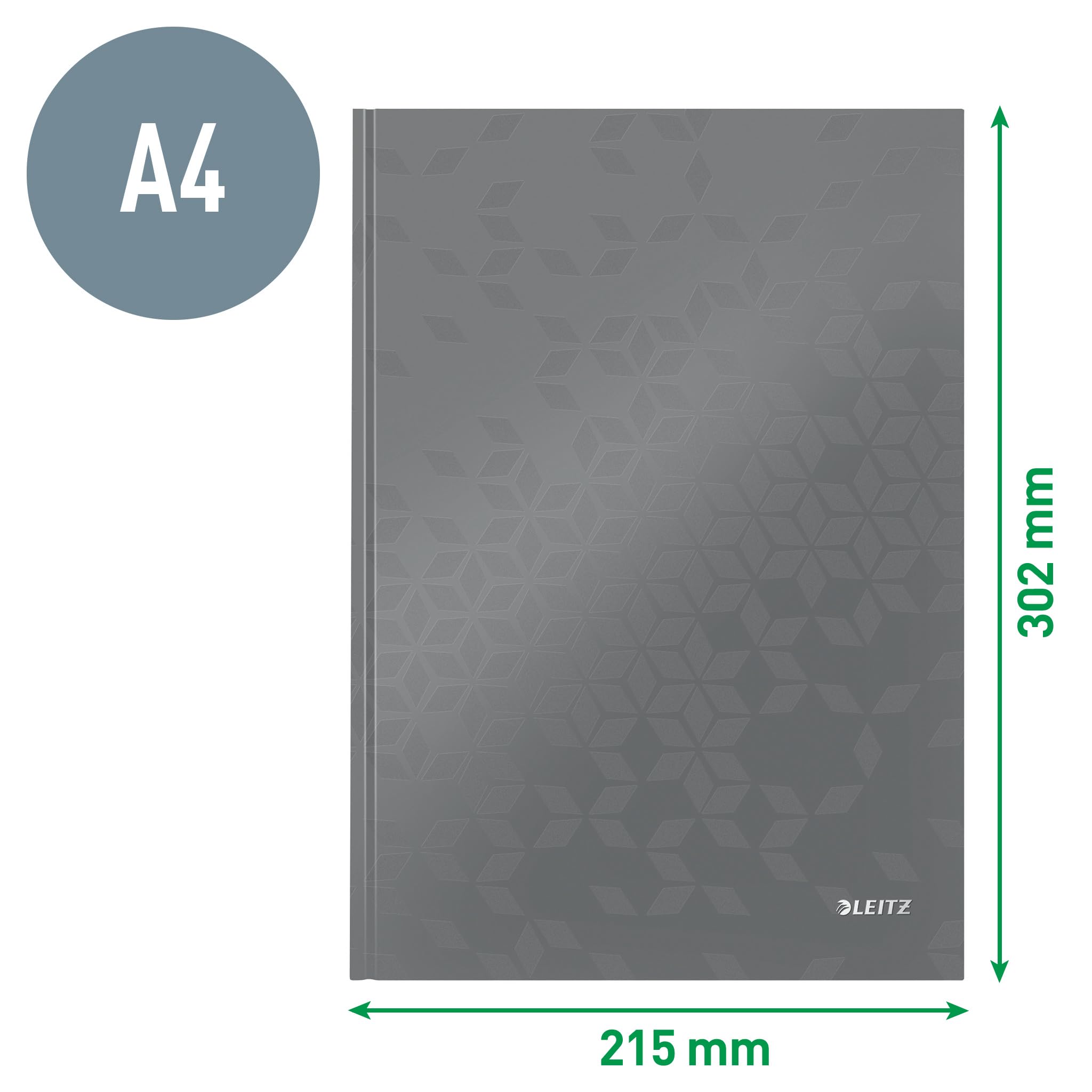 leitz-wow-notizbuch-a4-kariert-hardcover-160-seiten-eisblau image 4