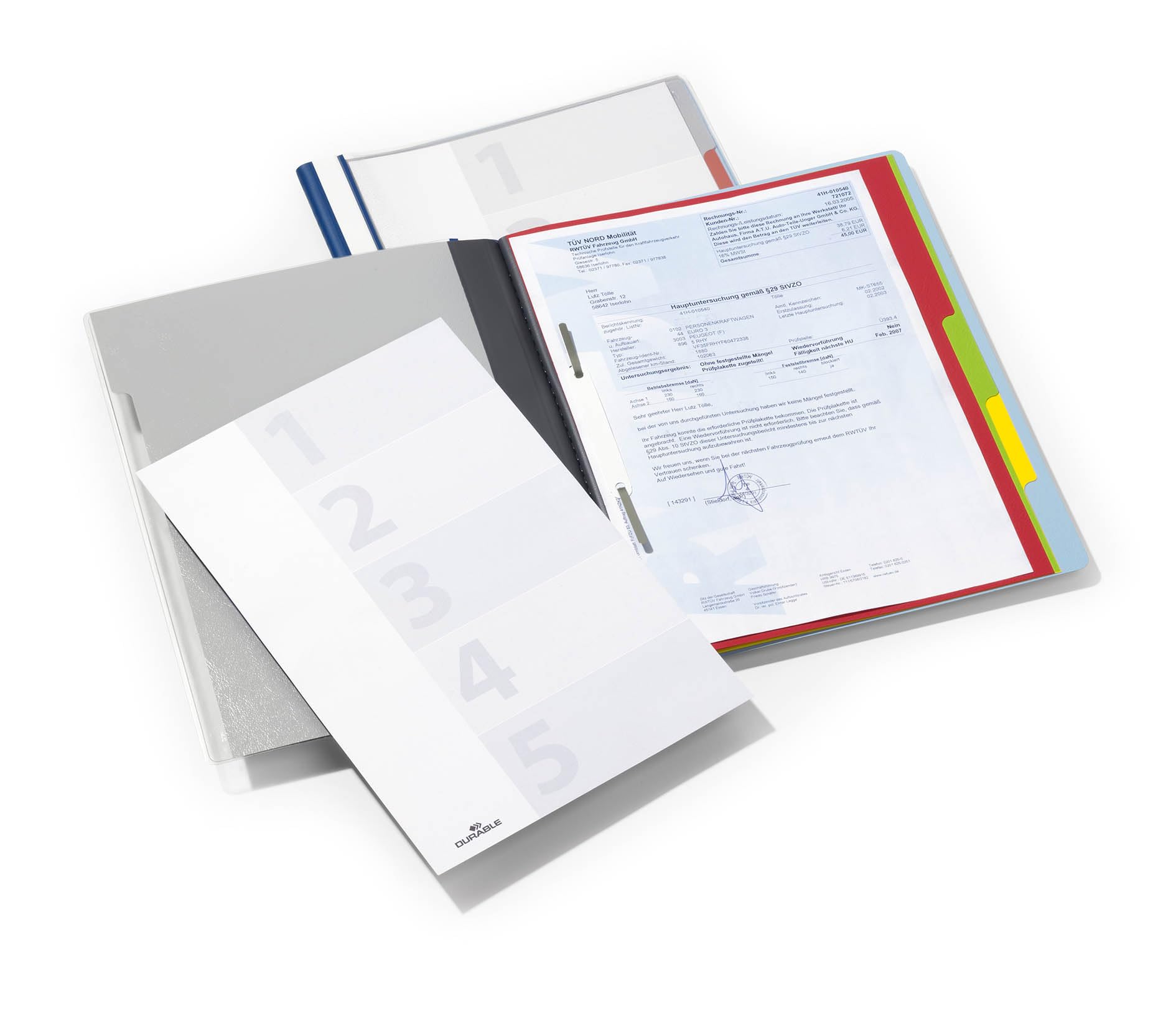 durable-divisoflex-schnellhefter-a4-blau-mappe-mit-5-unterteilungen-255706 image 1