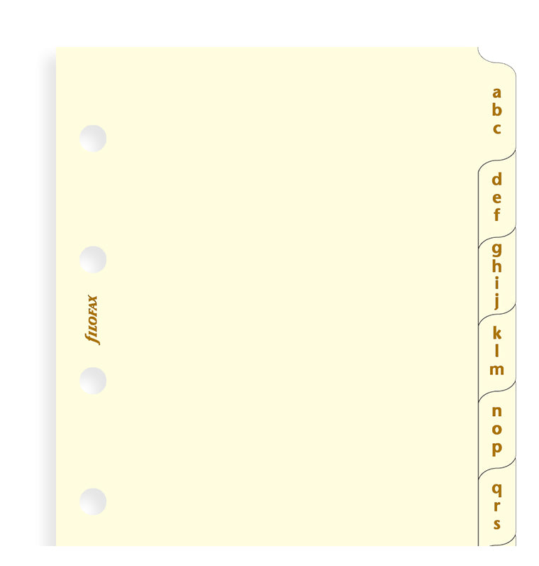 filofax-a-z-register-cotton-cream-mini-alphabet-tabs image 4