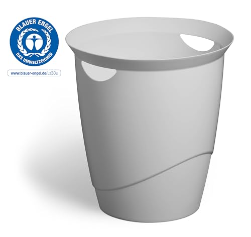 durable-papierkorb-eco-rund-16-liter-grau-recycling-kunststoff image 4