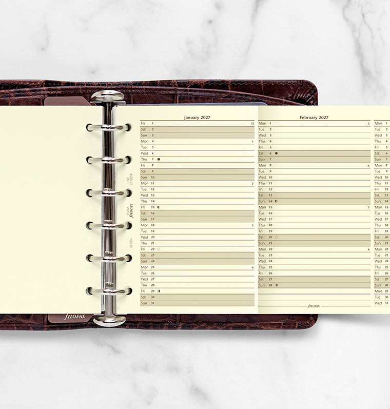 filofax-jahresplaner-englisch-pocket-2027-leporello-cotton-cream image 2