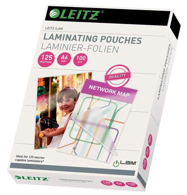 leitz-ilam-hei-laminierfolien-a6-125-mic-100er-pack-transparent-gl-nzend-33806 image 1