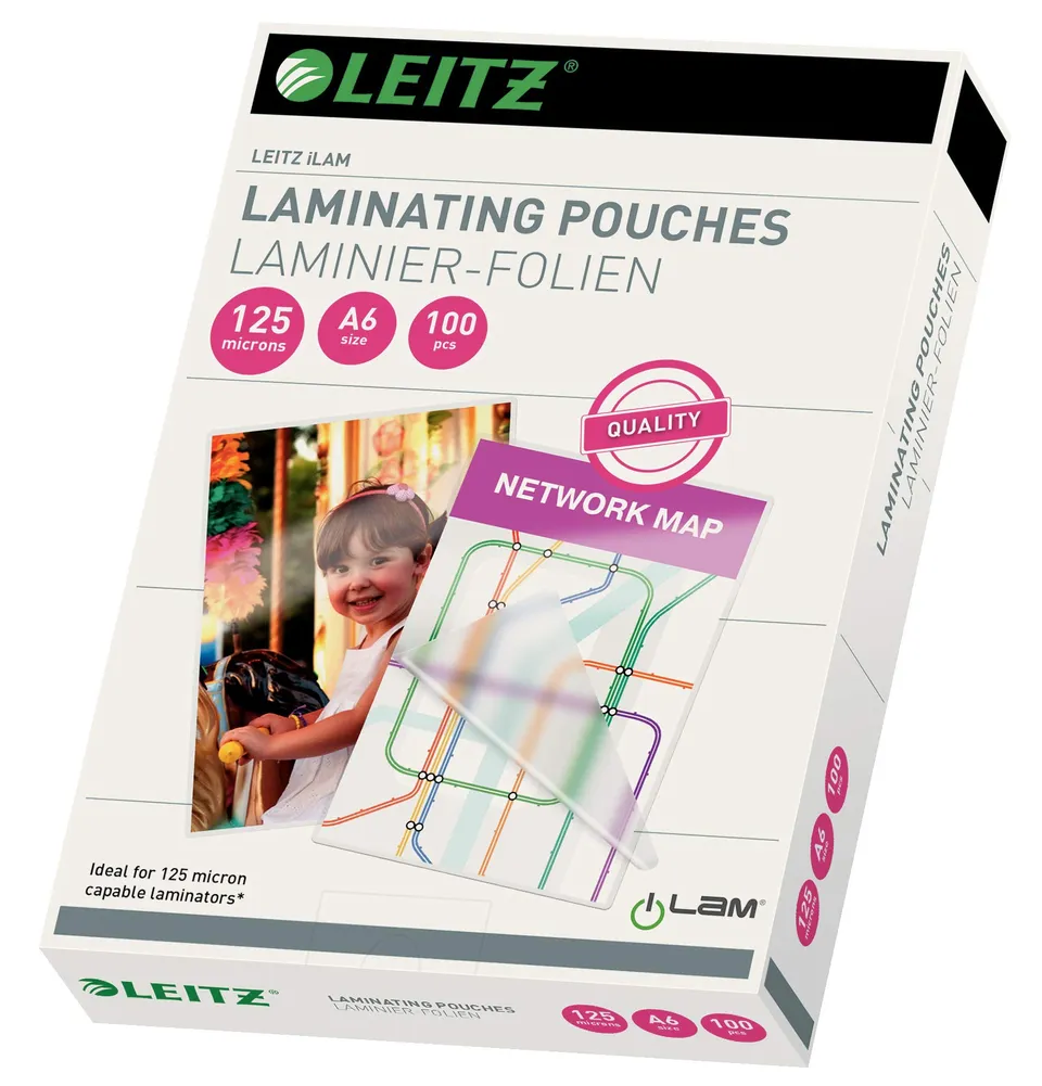 leitz-ilam-hei-laminierfolien-a6-125-mic-100er-pack-transparent-gl-nzend-33806 image 1