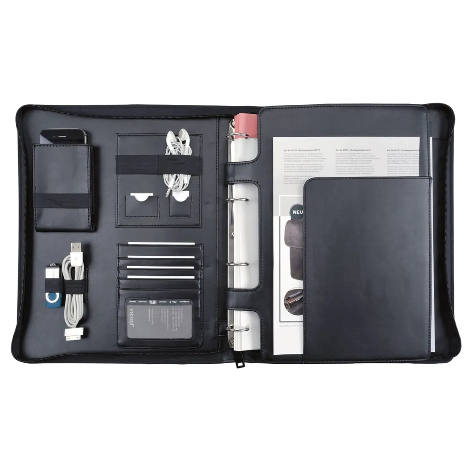 alassio-orgamappe-a4-imperia-mit-tablet-h-lle-und-rei-verschluss-in-schwarz image 1