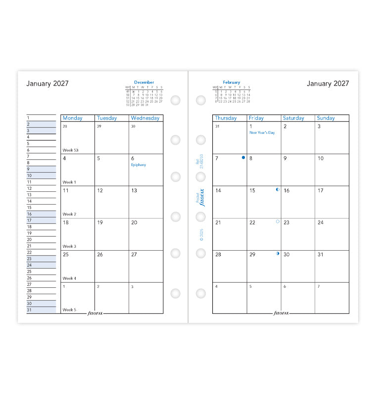 filofax-2027-kalendereinlage-1-monat-2-seiten-pocket-englisch image 4