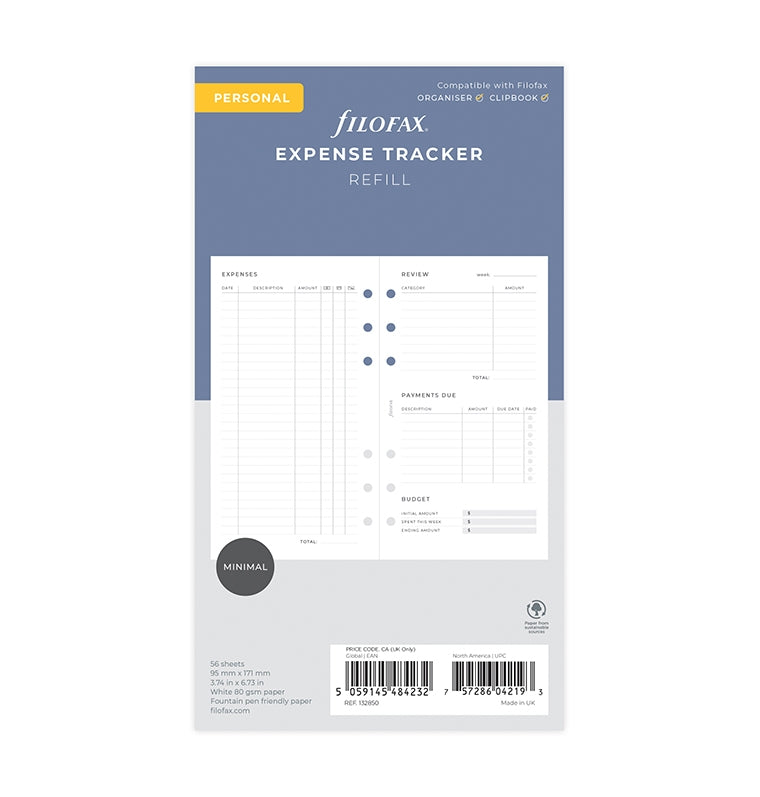 filofax-expense-tracker-einlage-personal image 1