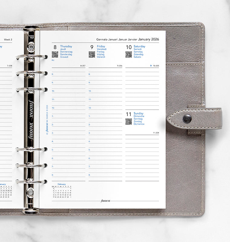 filofax-kalendereinlage-a5-2026-1-woche-2-seiten-multilingual image 2