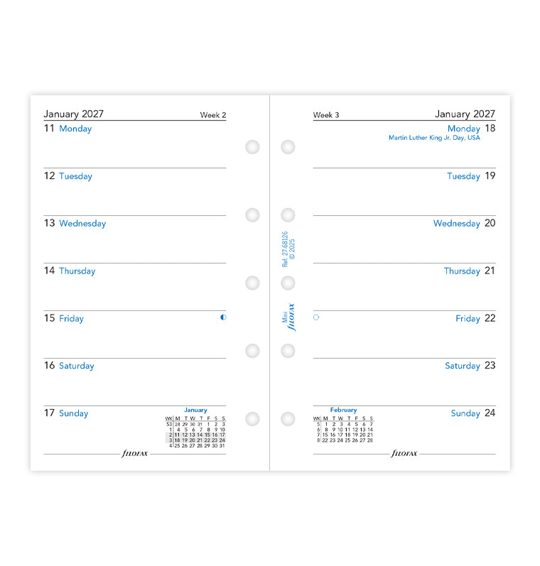 filofax-kalendereinlage-1-woche-1-seite-englisch-mini-2027 image 4