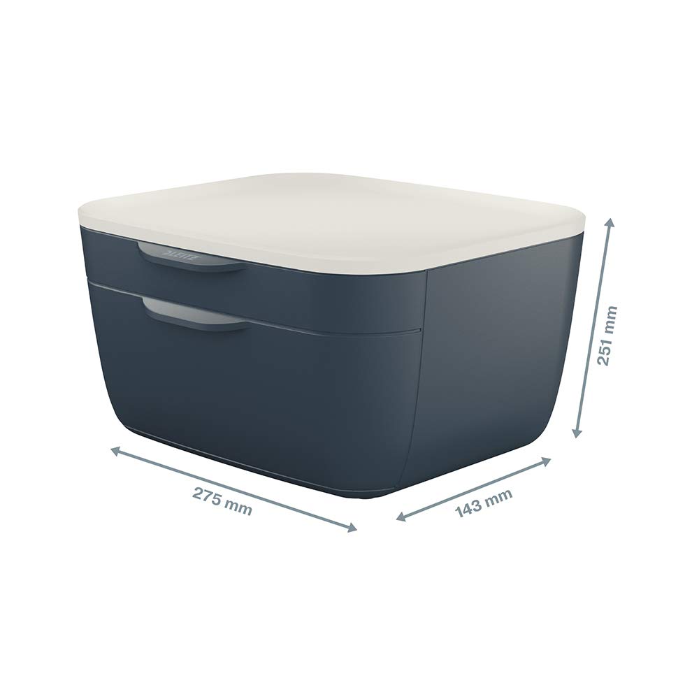 leitz-cosy-schubladenset-2-f-cher-53570089-samtgrau-251-x-143-x-275-mm image 3