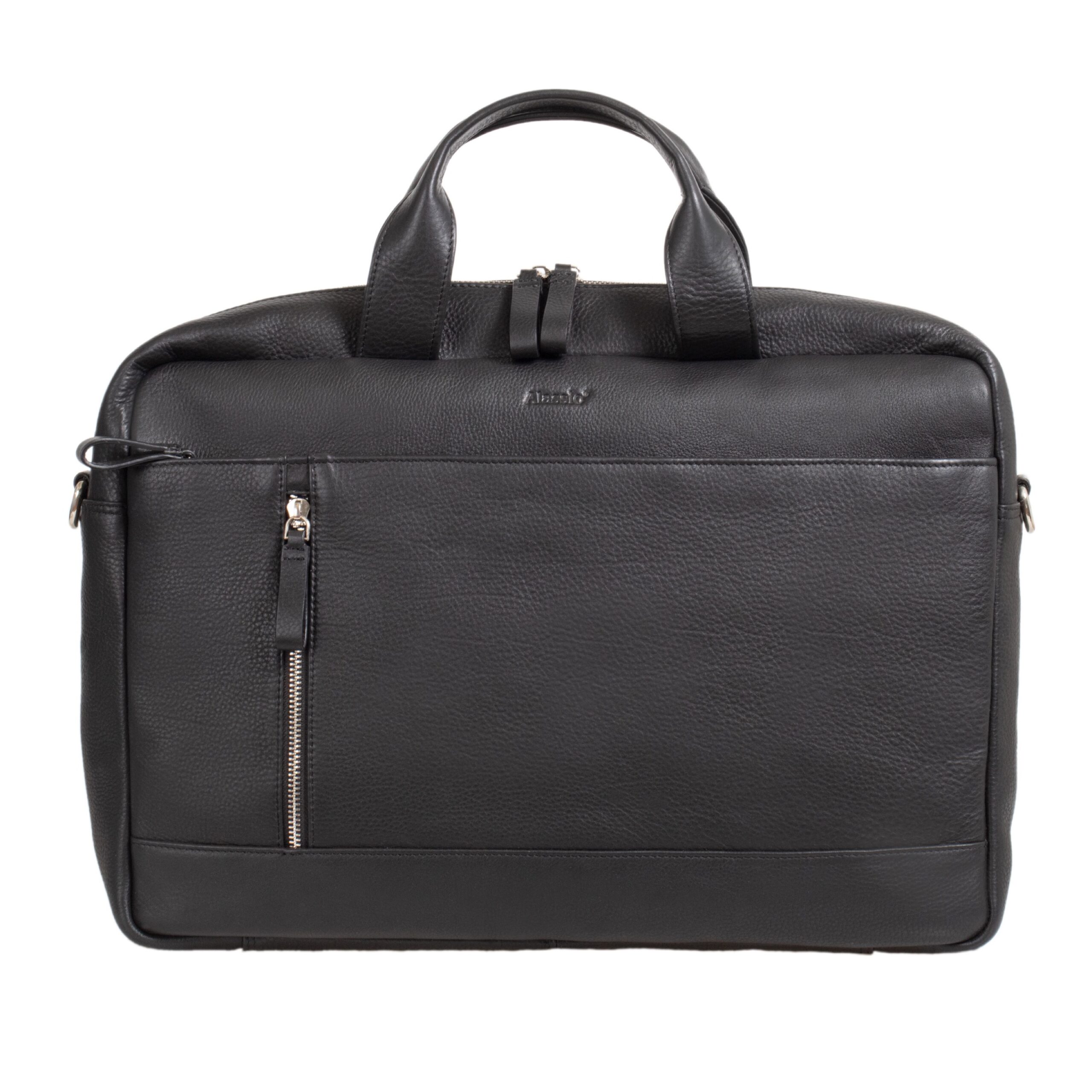 alassio-laptoptasche-tiber-schwarz-businesstasche-aus-leder-mit-trolleyband image 1