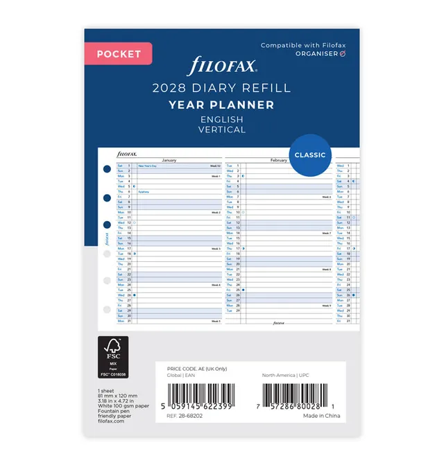 filofax-jahresplaner-englisch-pocket-2028-leporello-zum-ausklappen image 1