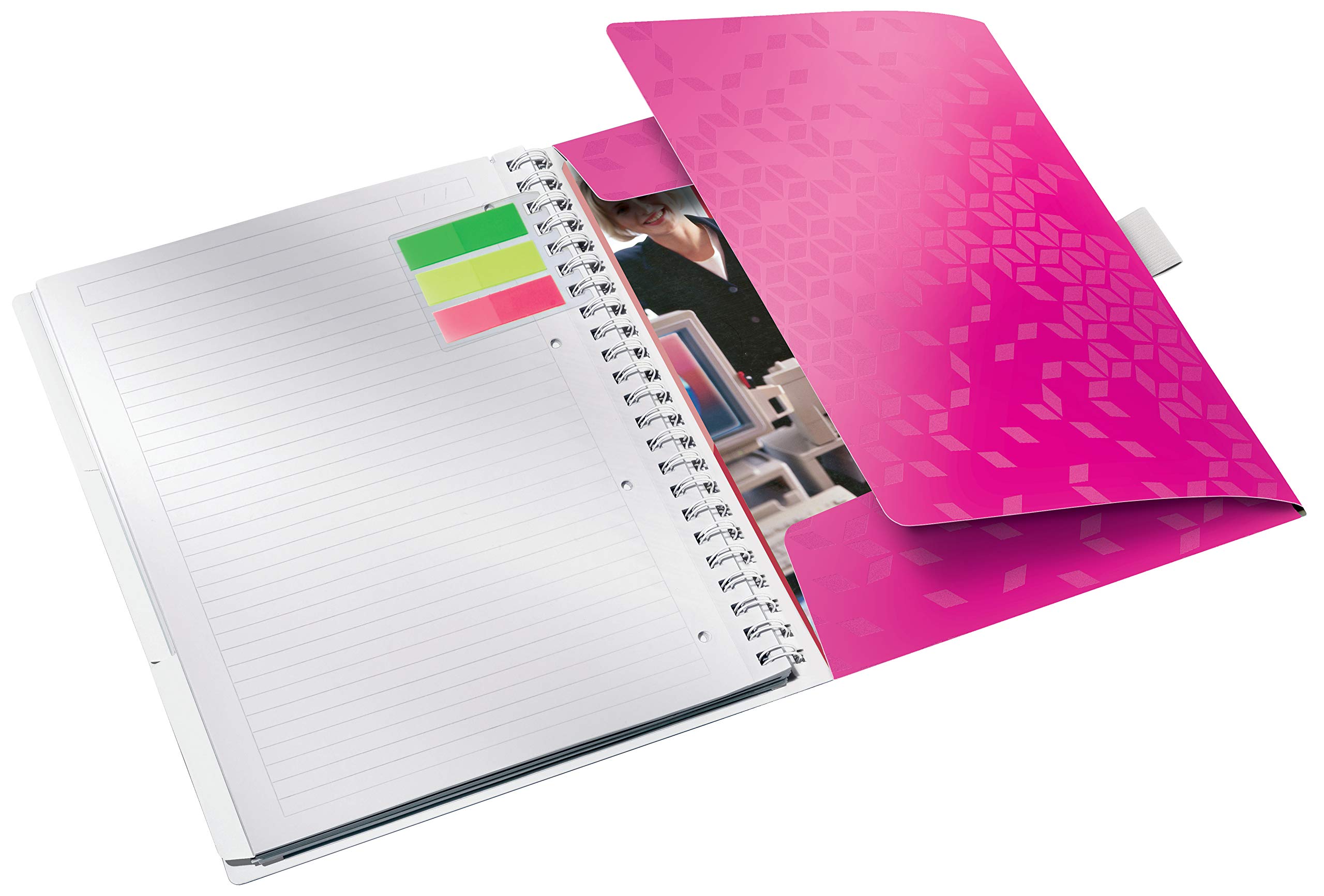 leitz-wow-be-mobile-kollegblock-a4-46440023-pp-liniert-pink-metallic image 2