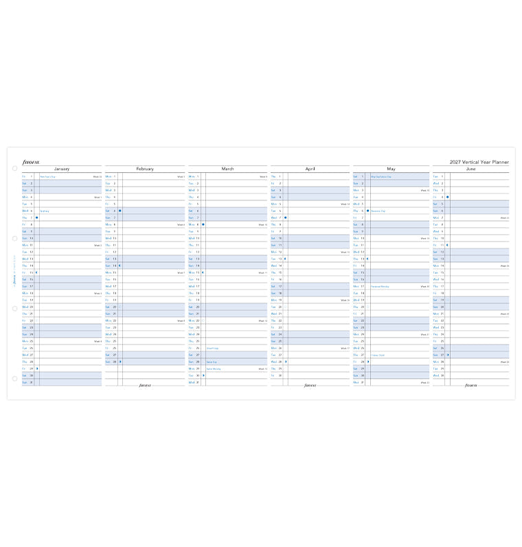 filofax-jahresplaner-englisch-a4-2027-leporello-kalendereinlage image 4