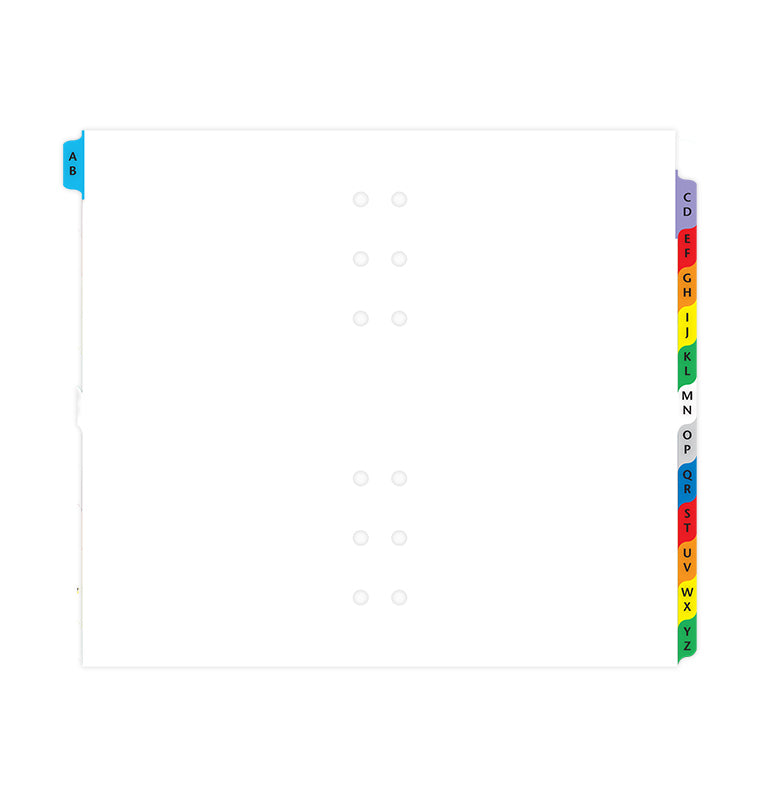 filofax-a-z-register-bunt-personal-organiser-einlagen image 4