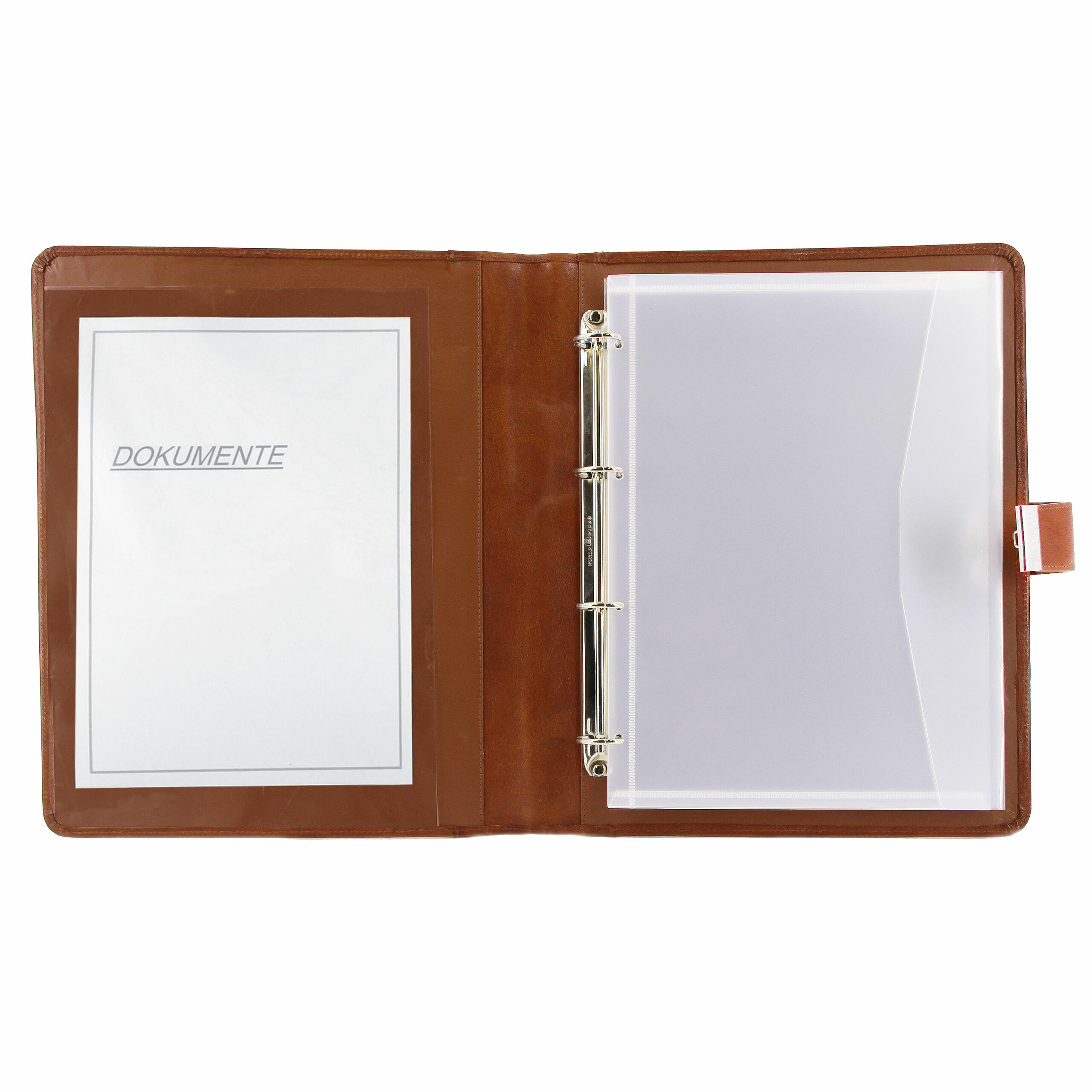 alassio-dokumentenmappe-a4-mit-schloss-milano-leder-cognac image 1