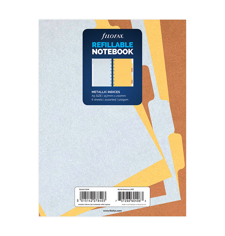 filofax-notebook-trennbl-tter-metallic-a5-6er-set image 5