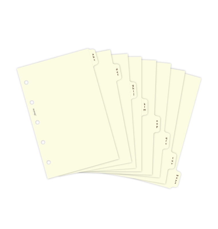 filofax-a-z-register-cotton-cream-mini-alphabet-tabs image 3