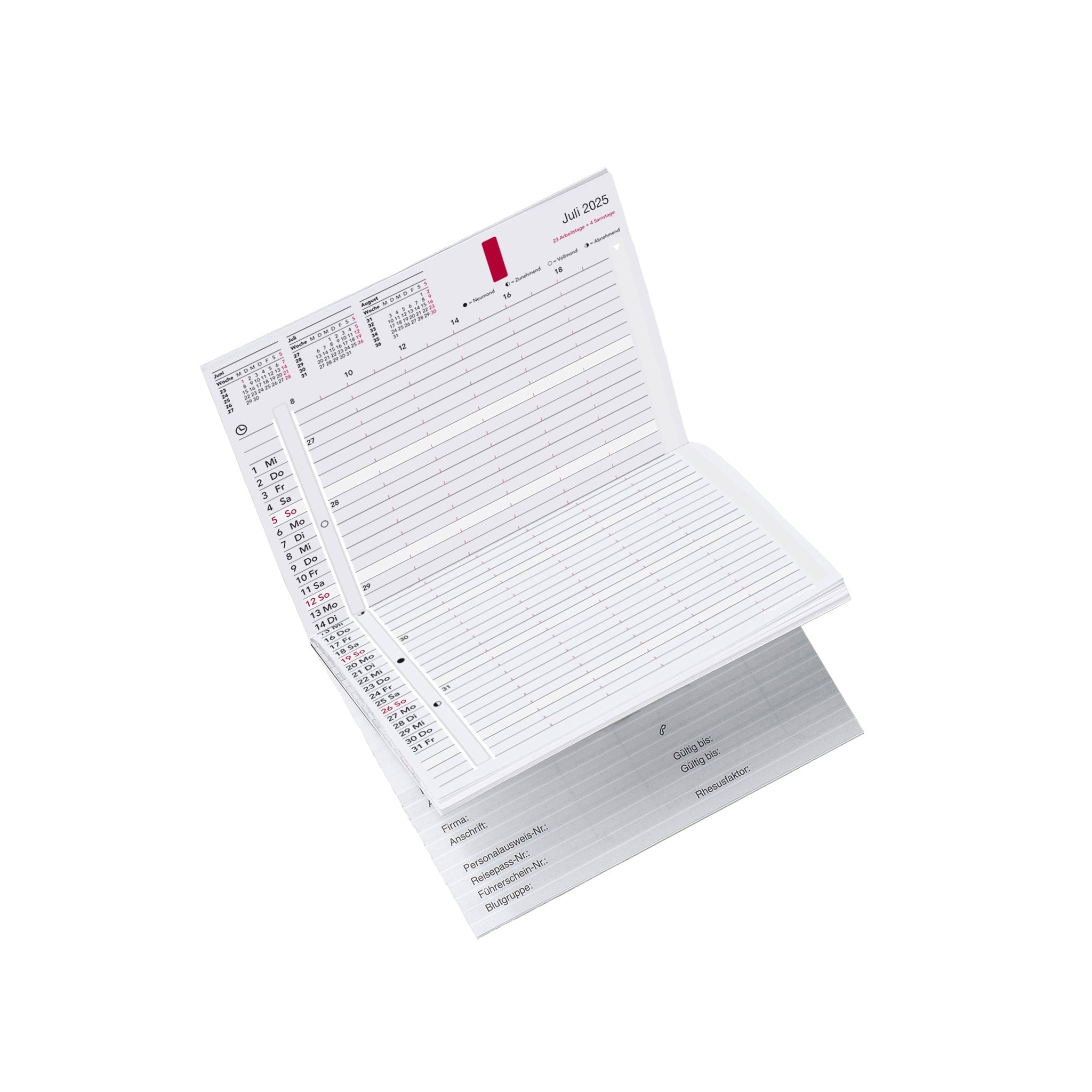 time-system-rem-taschenkalender-2026-en-uk-woche-auf-2-seiten-hardcover image 3