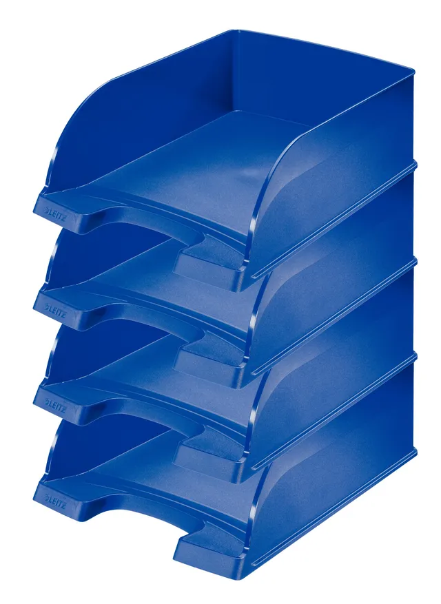 leitz-plus-briefkorb-a4-jumbo-blau-4er-pack-stapelbar image 1