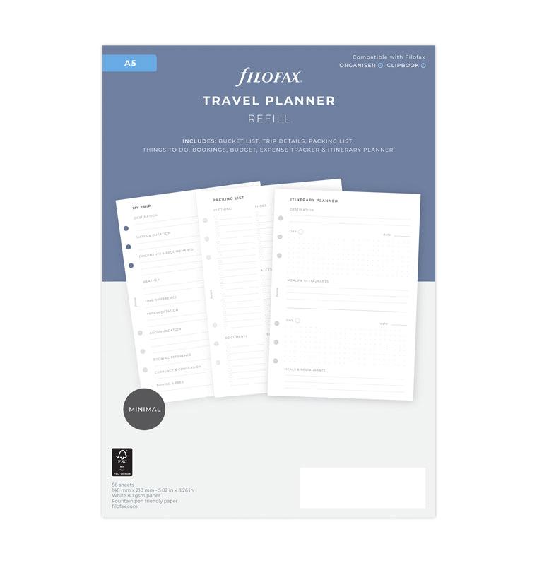 filofax-reise-planer-einlage-a5 image 1