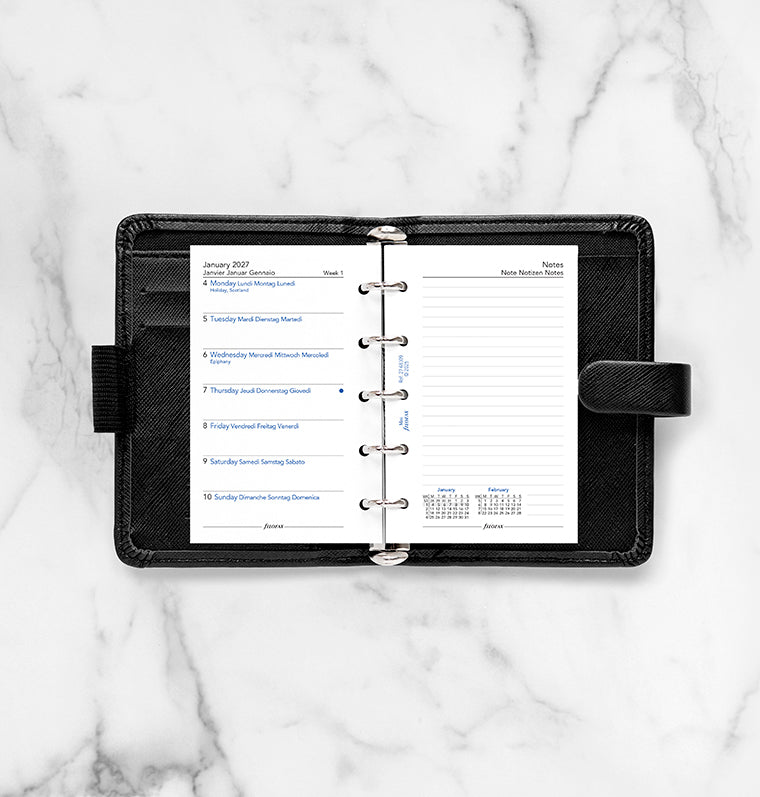 filofax-wocheneinlage-mini-2027-1-woche-1-seite-notizen-multilingual image 3