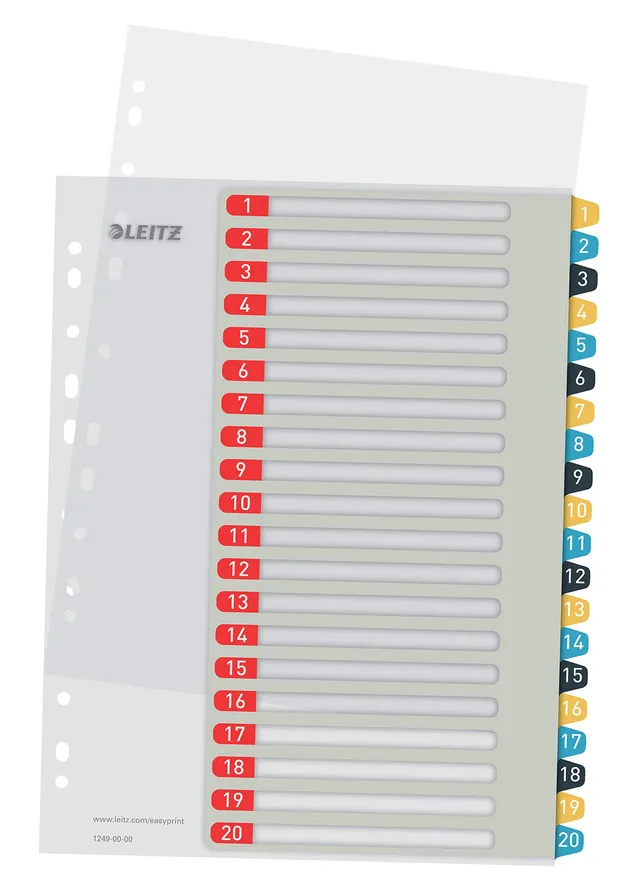 leitz-cosy-register-a4-1-20-pc-beschriftbar-mehrfarbig-12490000 image 1