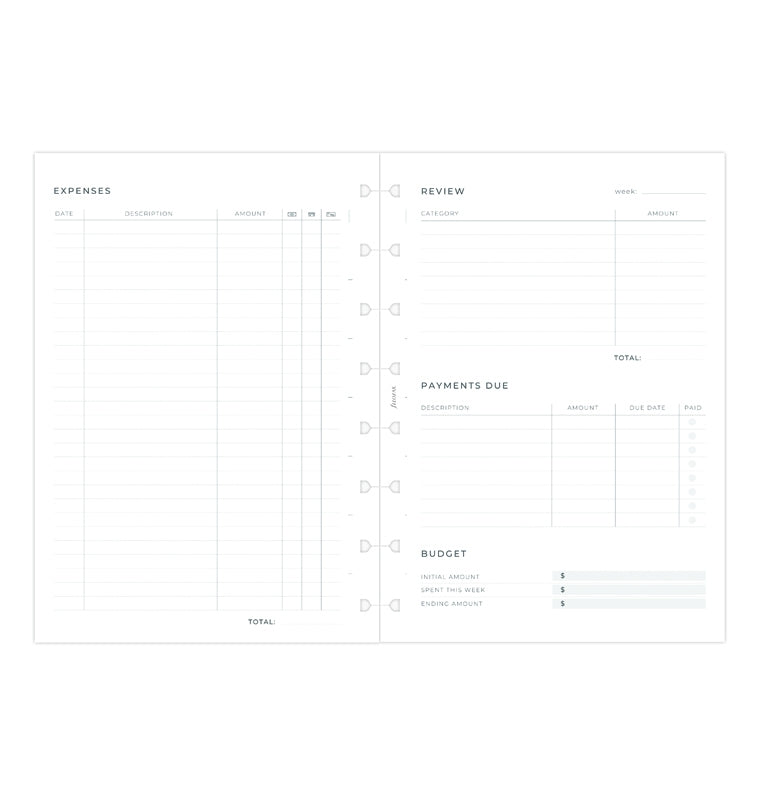 filofax-expense-tracker-notebook-refill-a5-ausgabenplaner-einlage image 4