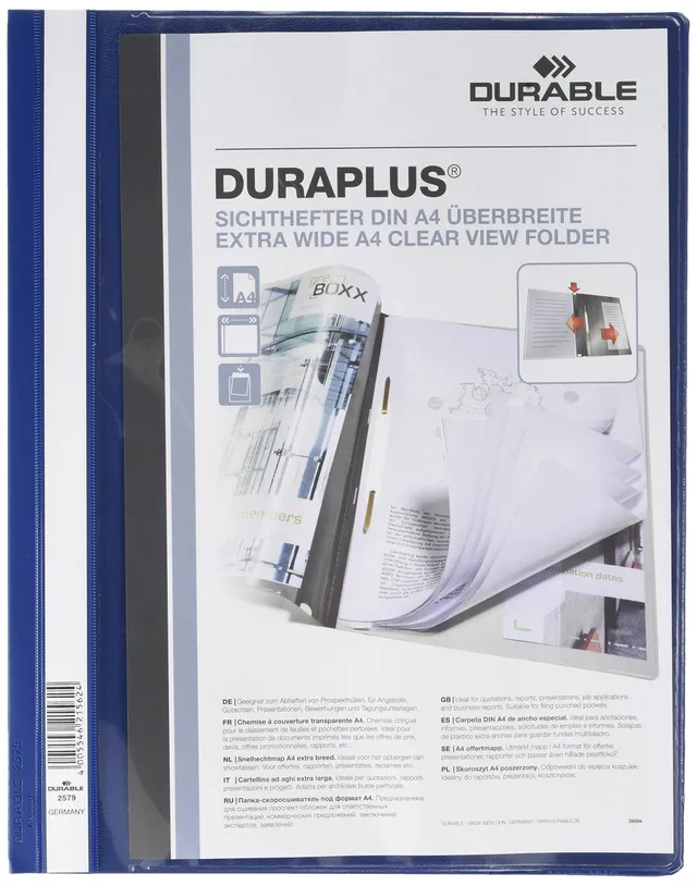 durable-angebotshefter-duraplus-a4-mit-sichttasche-dunkelblau-25-st-ck image 1