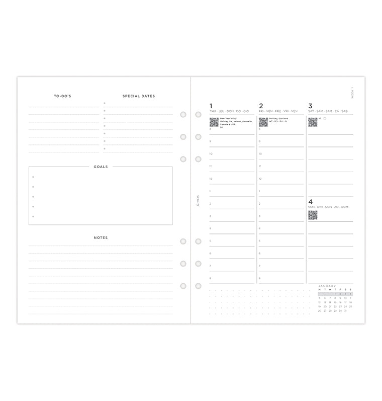 filofax-minimal-kalendereinlage-1-woche-2-seiten-vertikal-a5-2026 image 7