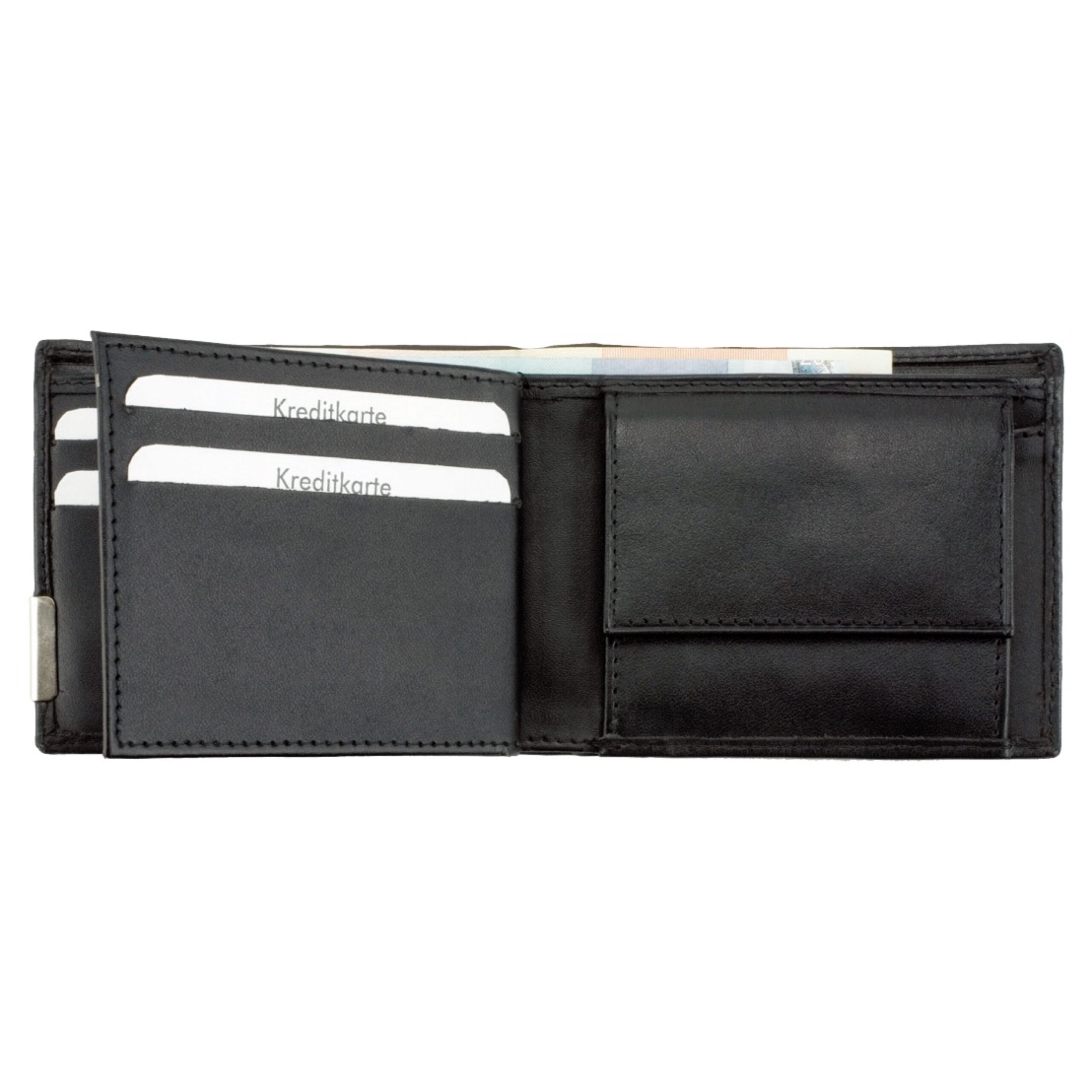 alassio-geldb-rse-querformat-schwarz-nappaleder-mit-metallemblem image 1