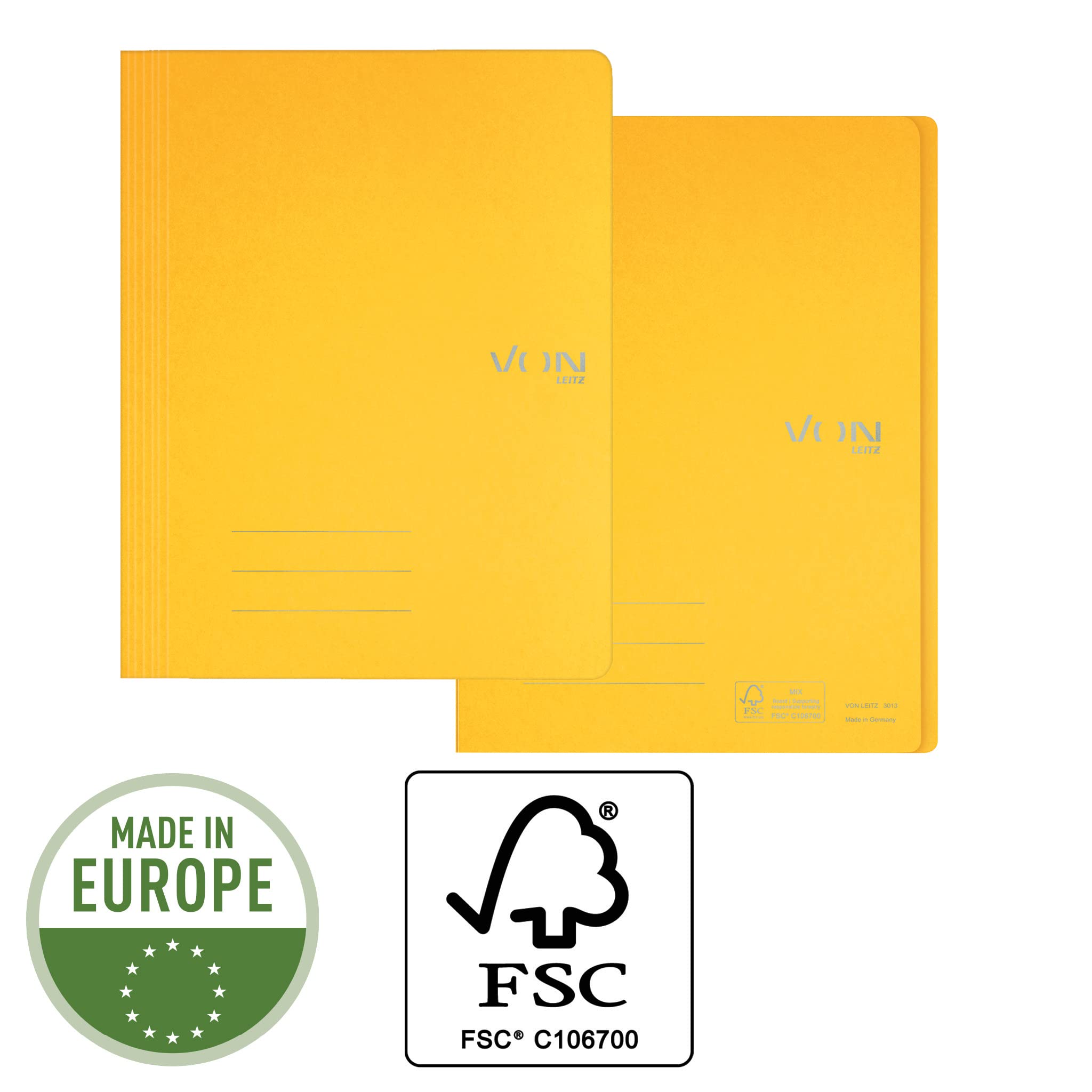von-leitz-schnellhefter-a4-karton-335g-m-gelb-10er-pack-f-r-250-blatt image 3