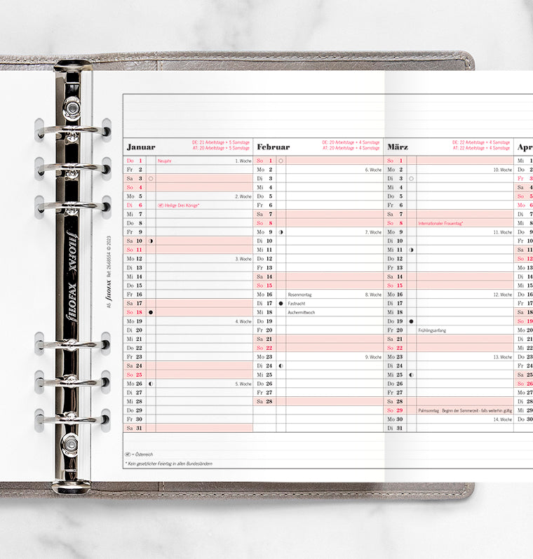 filofax-professional-jahresplaner-deutsch-a5-2026-leporello-mit-multifit-lochung image 2