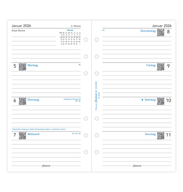 filofax-kalendereinlage-personal-2026-1-woche-2-seiten-deutsch image 4