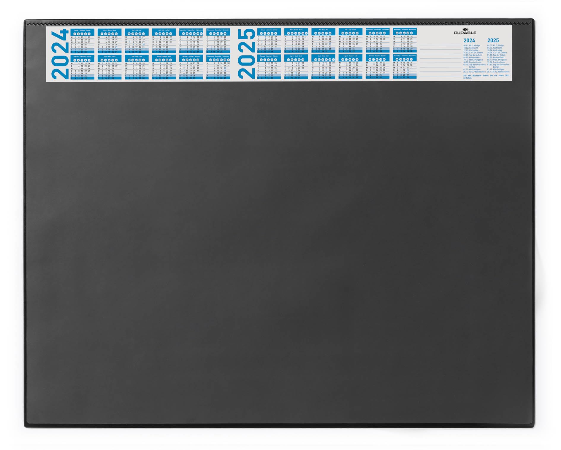 durable-schreibunterlage-65-x-52-cm-transparent-schwarz-mit-jahreskalender image 1