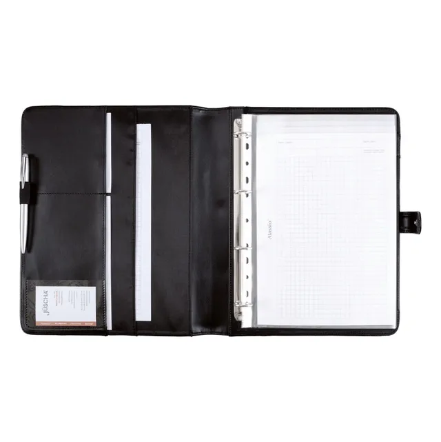 alassio-fano-i-ringbuchmappe-a4-schwarz-mit-druckknopfverschluss image 1