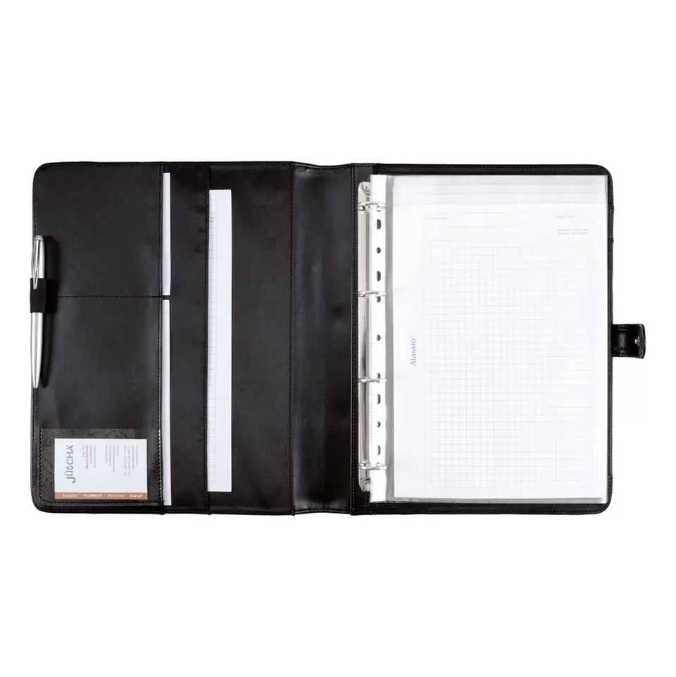 alassio-fano-i-ringbuchmappe-a4-schwarz-mit-druckknopfverschluss image 1