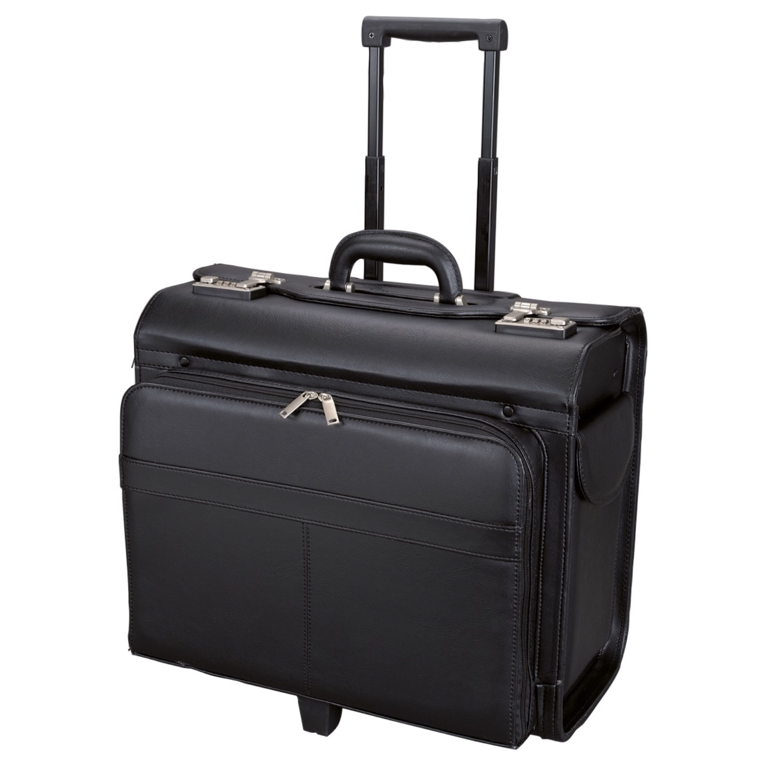 alassio-pilotenkoffer-san-remo-schwarz-trolley-aus-kunstleder-mit-laptopfach image 1