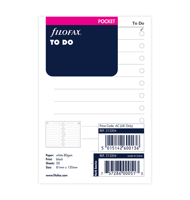 filofax-to-do-einlage-pocket-20-blatt-wei-englisch image 1