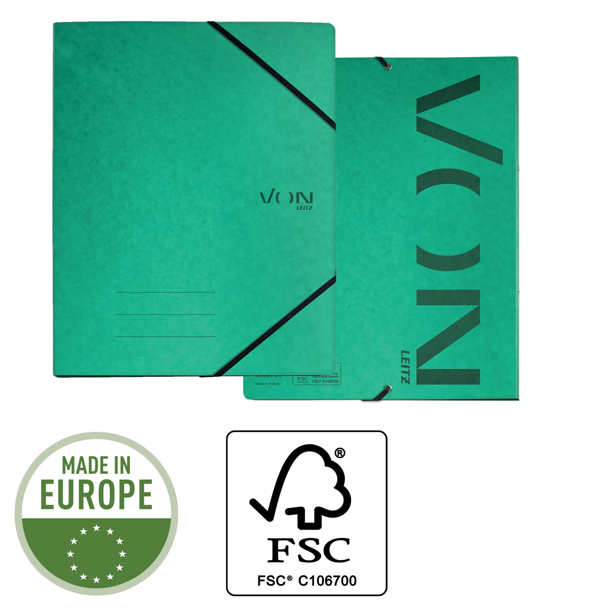 von-leitz-ringbuch-a4-karton-2-ringe-25-mm-gr-n-5-st-ck image 3