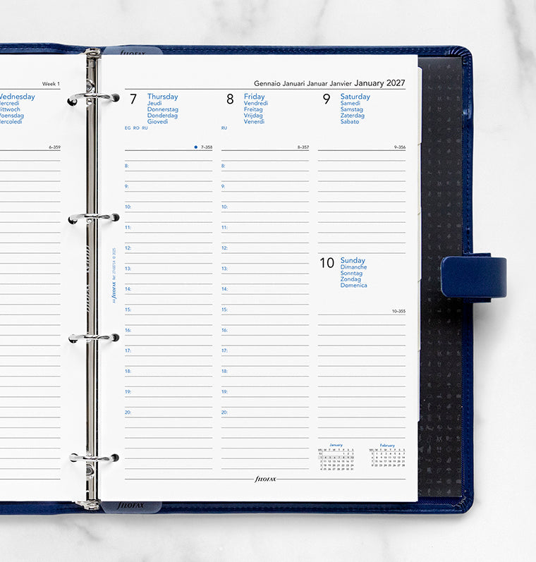 filofax-the-original-kalendereinlage-a4-2027-1-woche-2-seiten-multilingual image 2