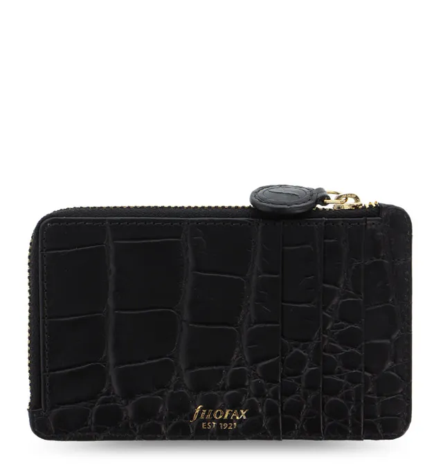filofax-classic-croc-kartenh-lle-mit-zip-aus-leder image 1
