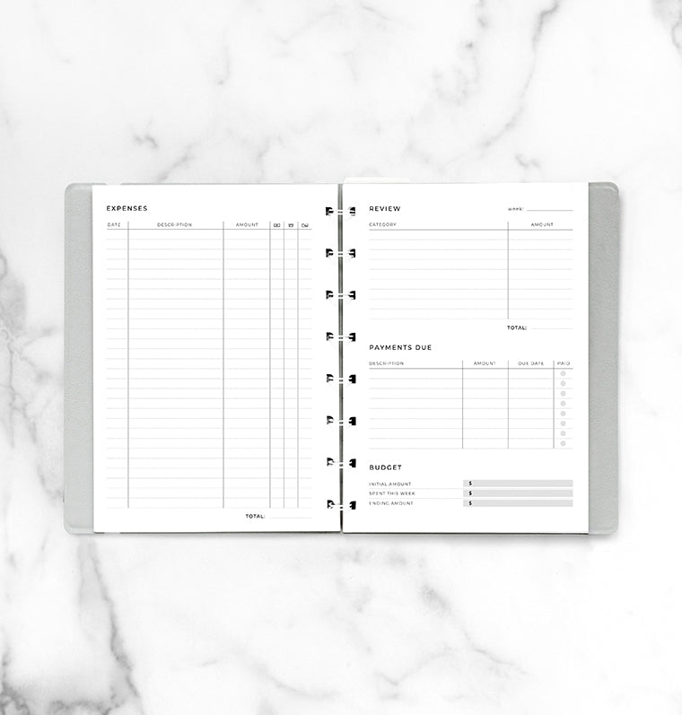 filofax-expense-tracker-notebook-refill-a5-ausgabenplaner-einlage image 3