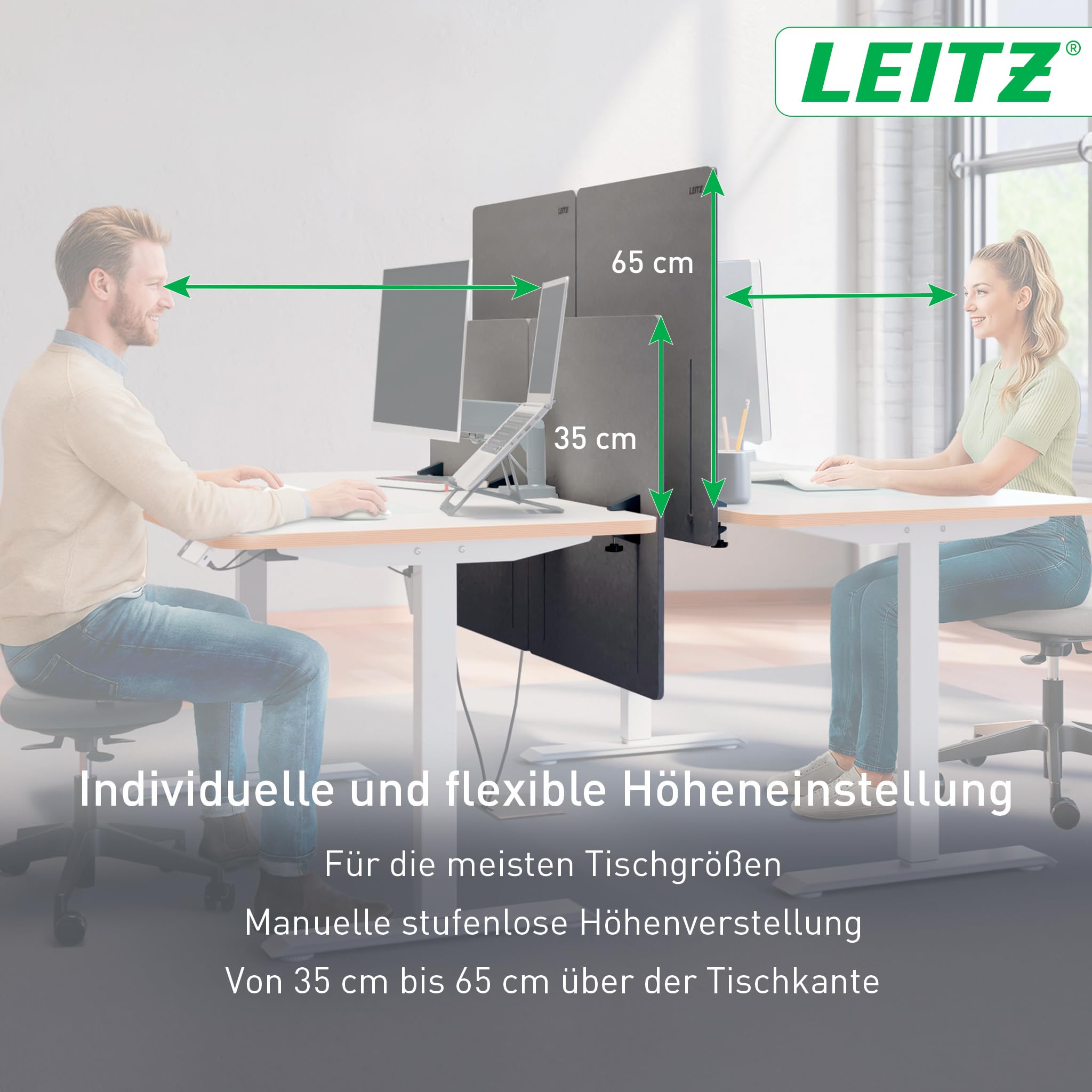 leitz-ergo-tischtrennwand-60x70cm-h-henverstellbar-mit-ger-uschd-mpfung image 3