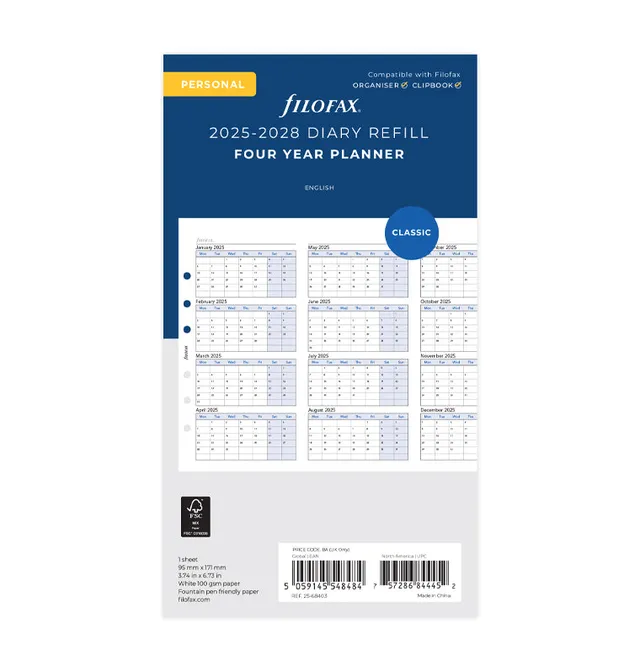 filofax-4-jahresplaner-englisch-personal-2025-2028-leporello image 1